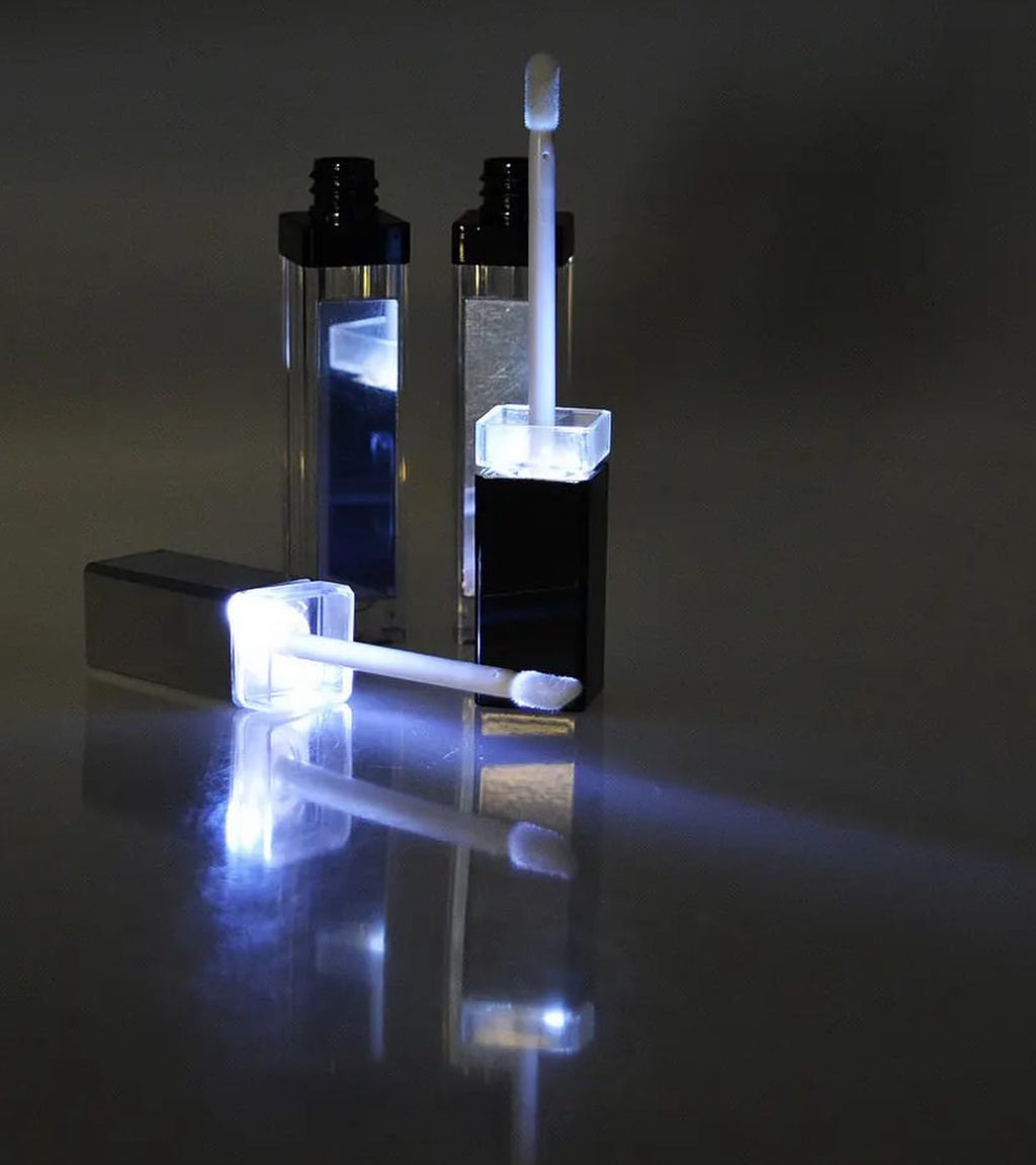 Clear color changing led light lip glossoss